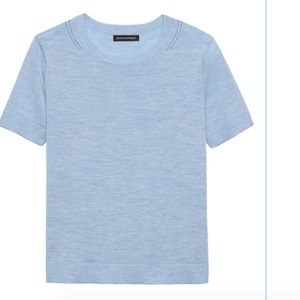 Banana Republic Merino Crew top, Blue Sz M